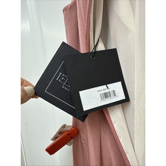 Mac Duggal Size 0 Pink 49093 Embellished Neck Trumpet Prom Formal Gown Dress - Picture 12 of 13